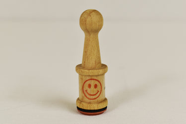 Smiley Face Dry Rubber Peg Stamp for Arts Crafts Security Glow Party